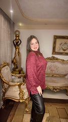 Maroon Marble Wool Blouse