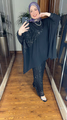 Black Soiree Poncho