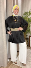 Black Silk Blouse